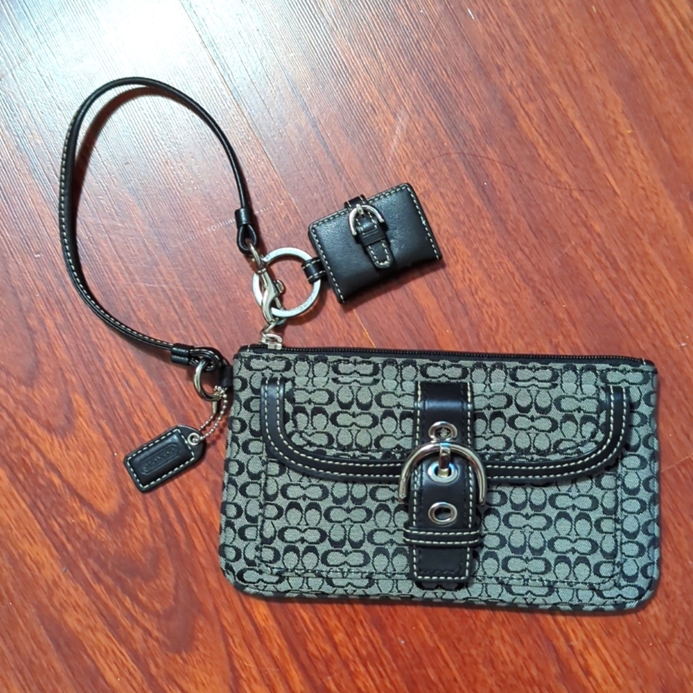Coach Logo Wristlet